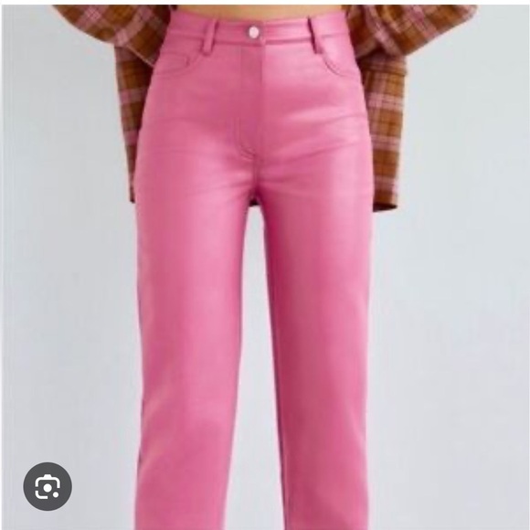Wilfred Melina vegan leather pants in pink - size 4 - Picture 2 of 8